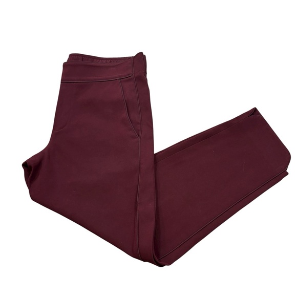 Club Monaco Pants - Ladies Club Monaco‎ Brand Burgundy Rounded Hem Trouser Pants Size 2 Cropped